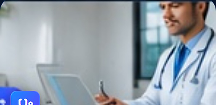 Medical doctor reviewing clinical records