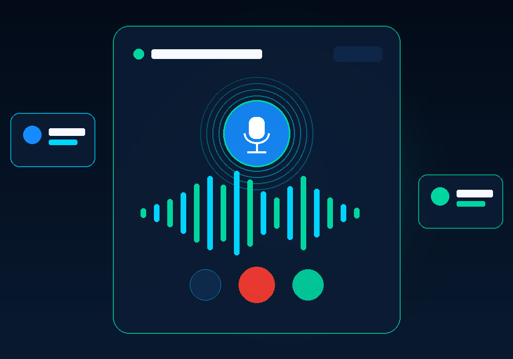 Voice AI Agent active call dashboard and waveform